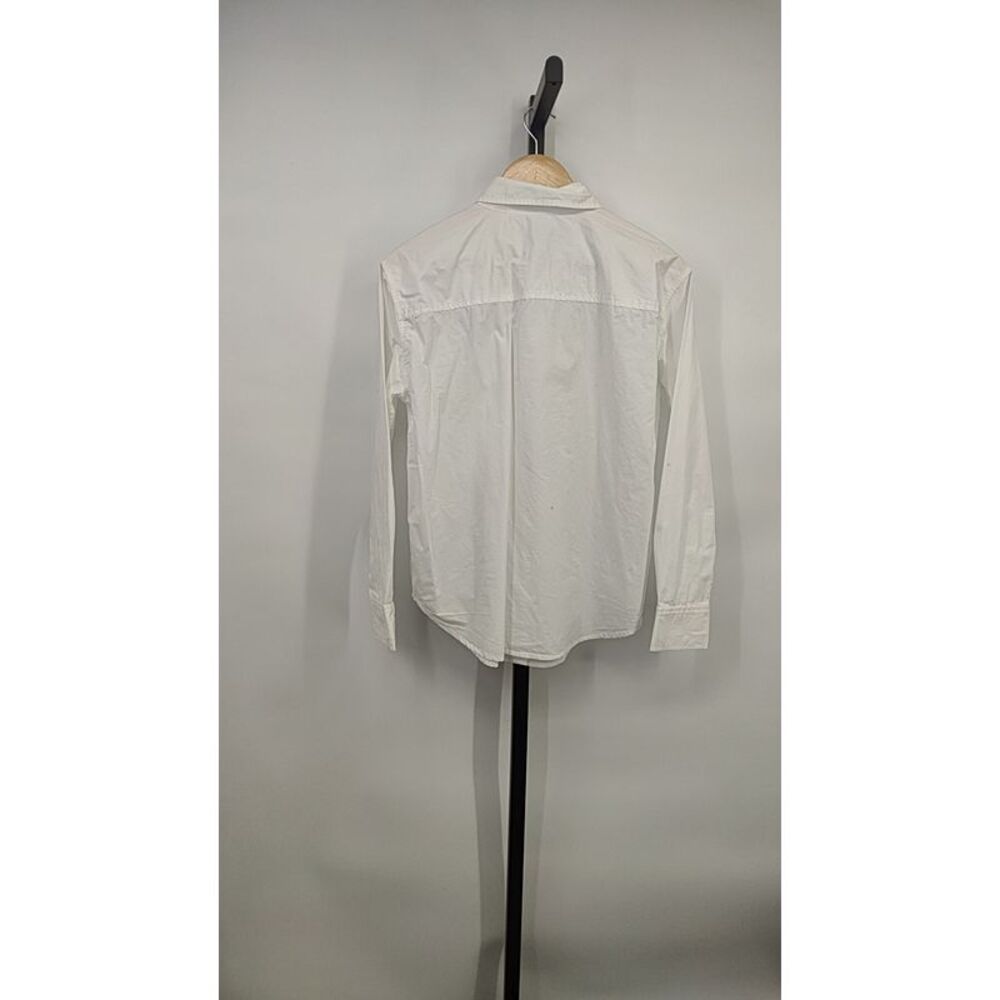 Quince Women 100% Organic Cotton Poplin Long Sleeve Boyfriend Shirt White XS - Picture 3 of 3